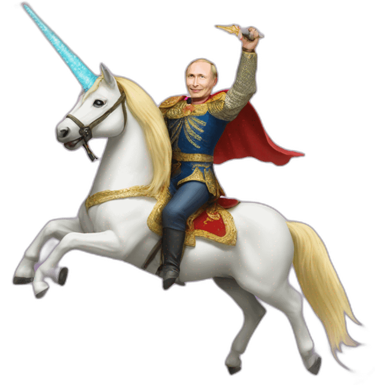 vladimir putin riding a unicorn emoji