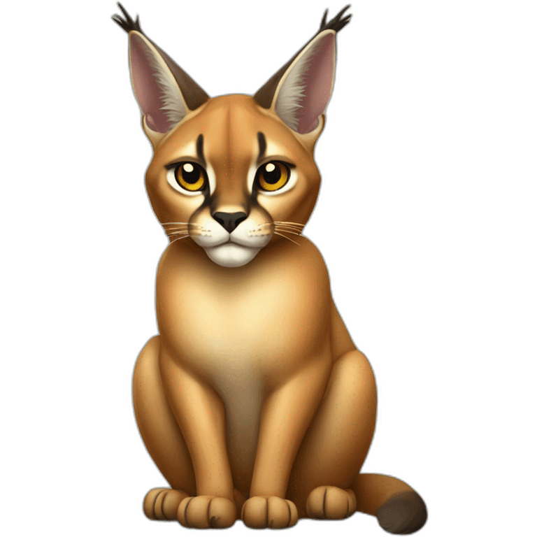 Very Obese caracal emoji