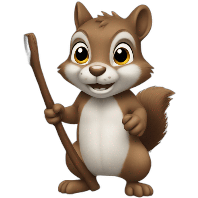 squirrel with an axe emoji