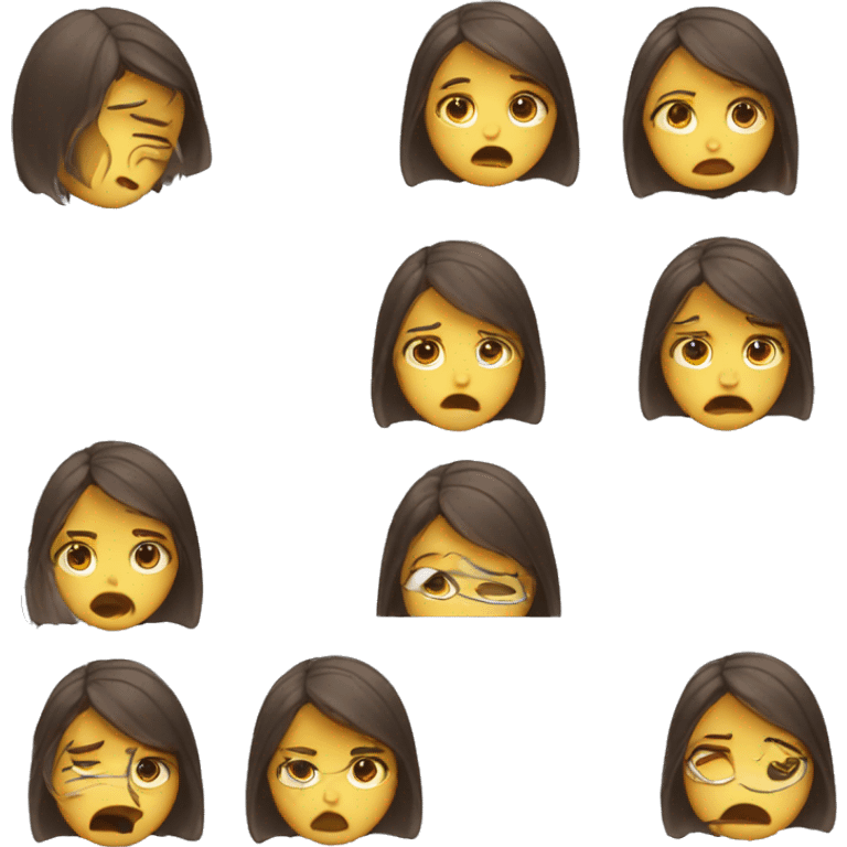 A girl is crying emoji