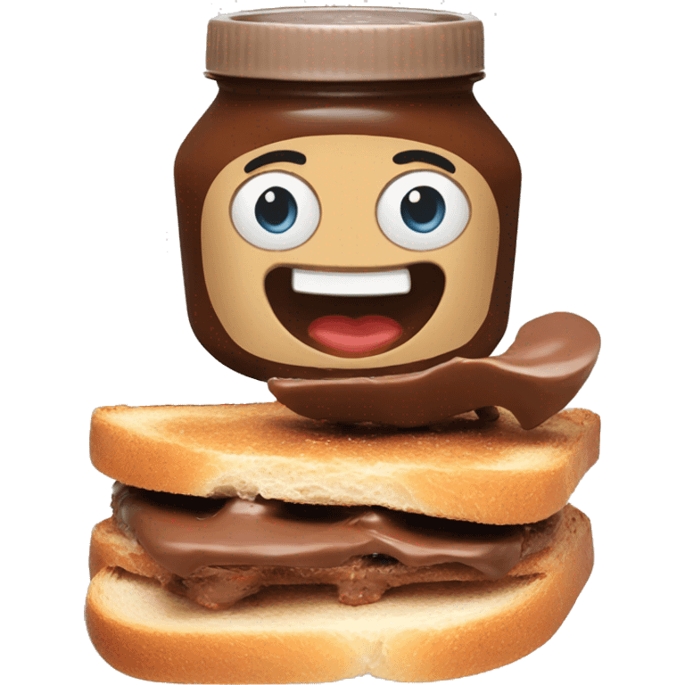 nutella on bread surfing emoji