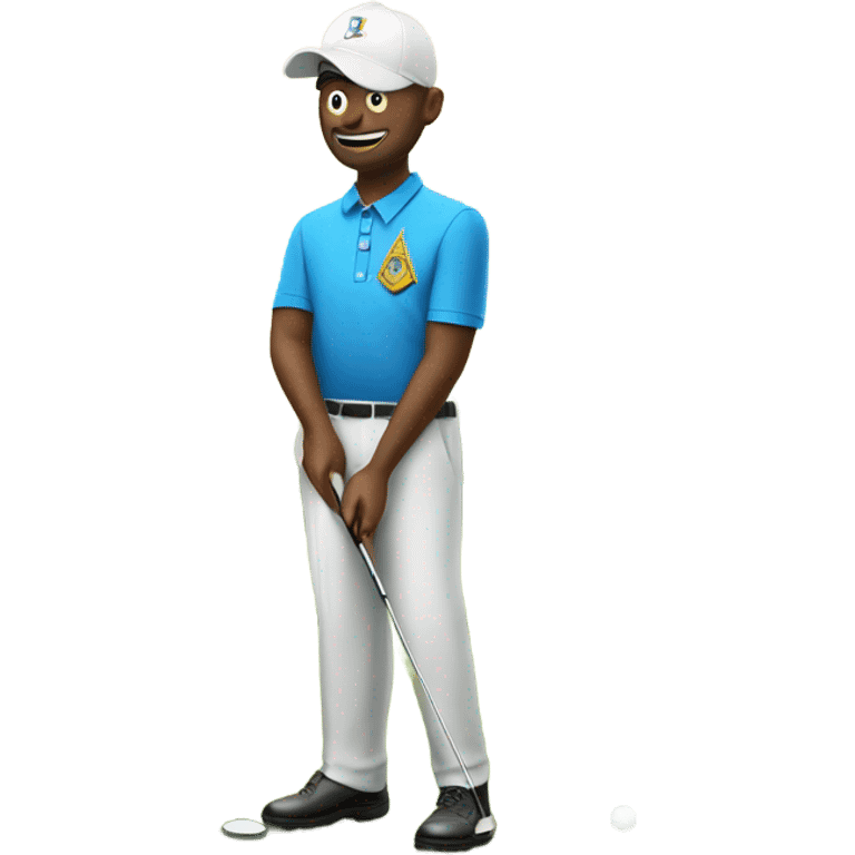 A freemason playing golf emoji