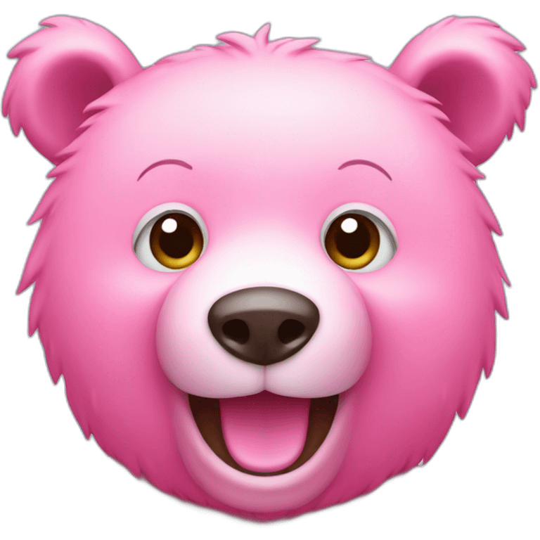 Happy pink Bear emoji