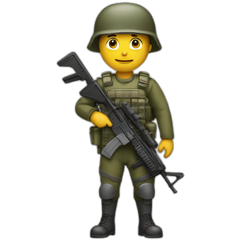 soldier with weapon emoji