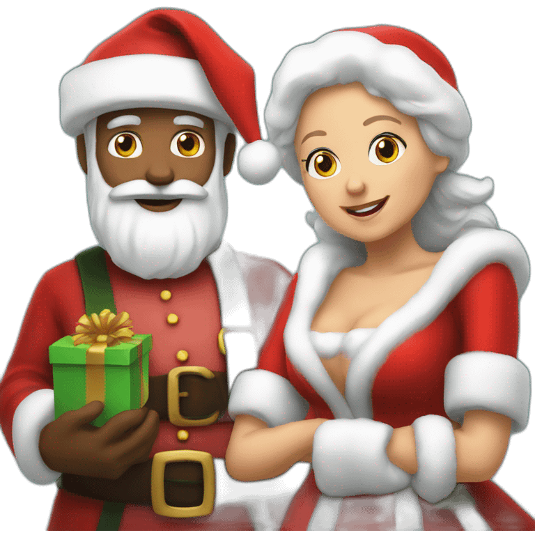 Santa Claus and Mrs claus emoji