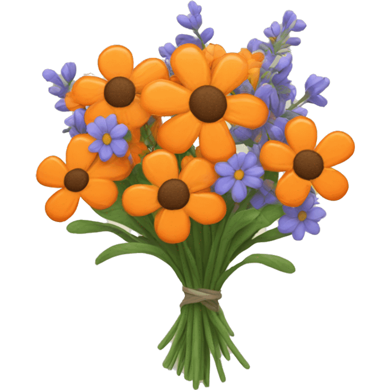 orange bouquet of wildflowers emoji