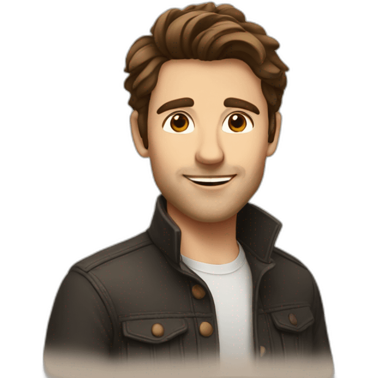 Handsome french guy with brown hair emoji