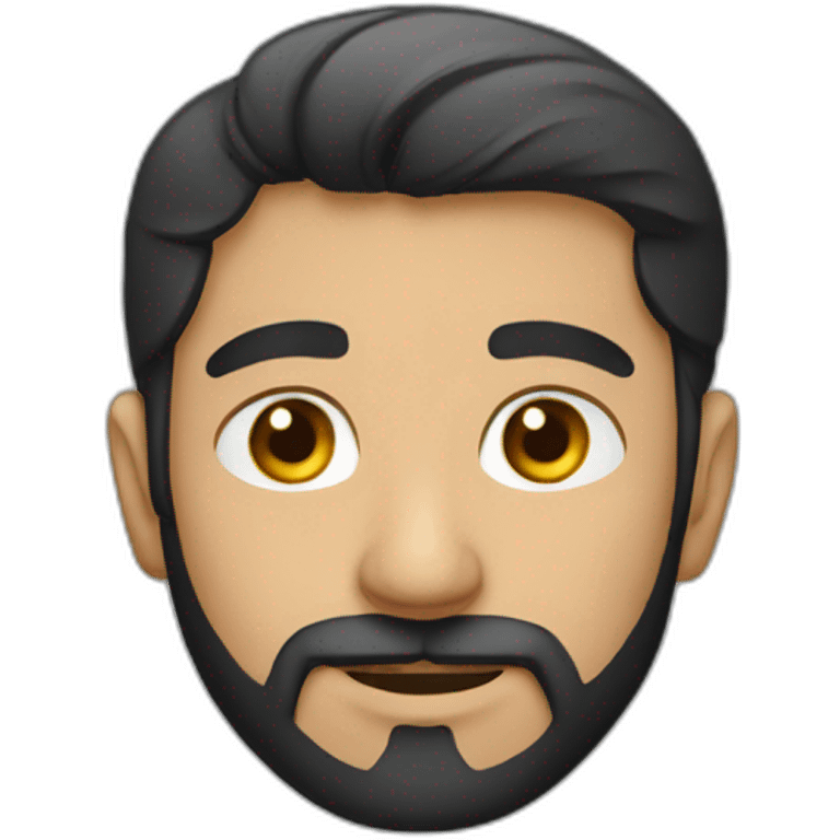 Thin Pakistani guy with few beard emoji