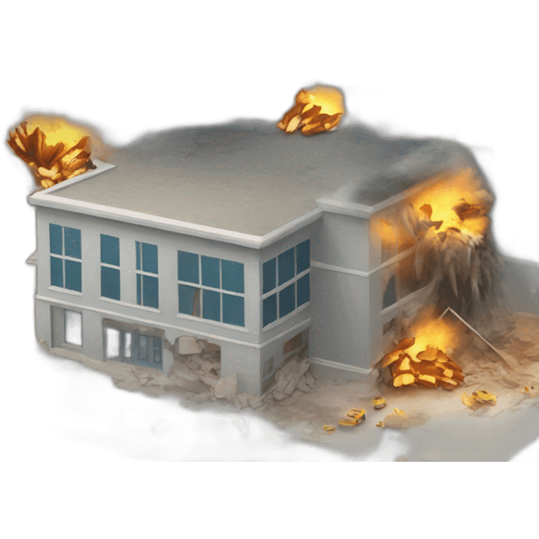 School being destroyed emoji