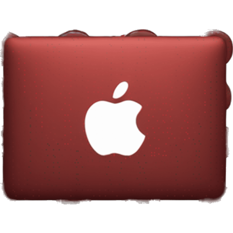 Dark red MacBook emoji