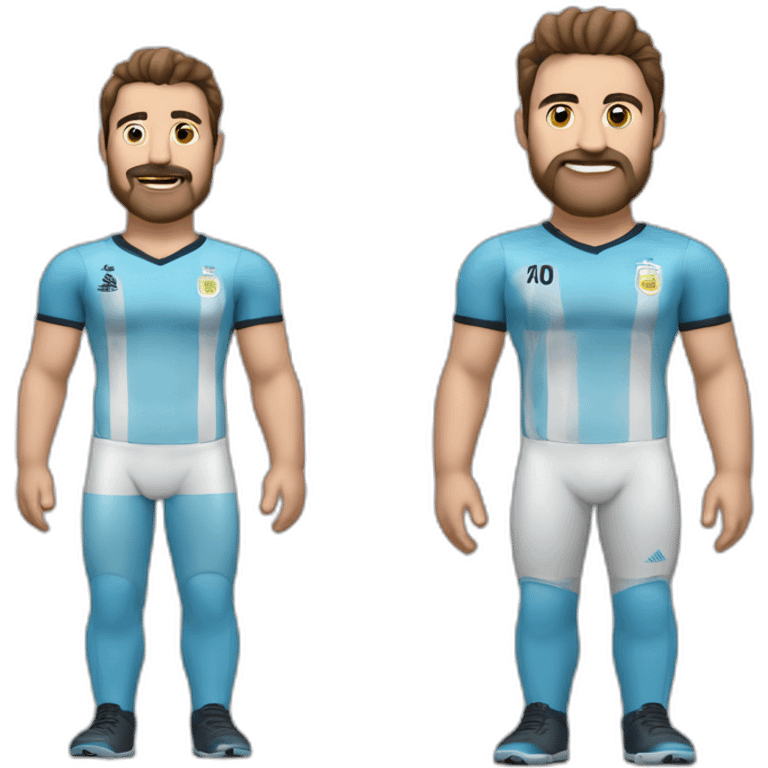 Cuerpo entero, sin bigote, jean, argentina jersey , hombre, 40 años, 120 kilos, 1.90 de altura emoji