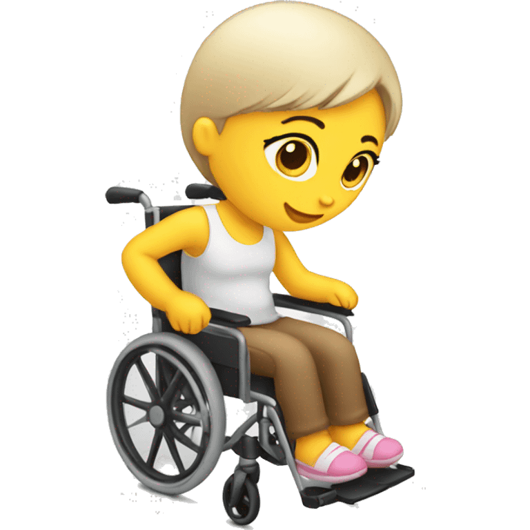 Chick wheelchair user emoji