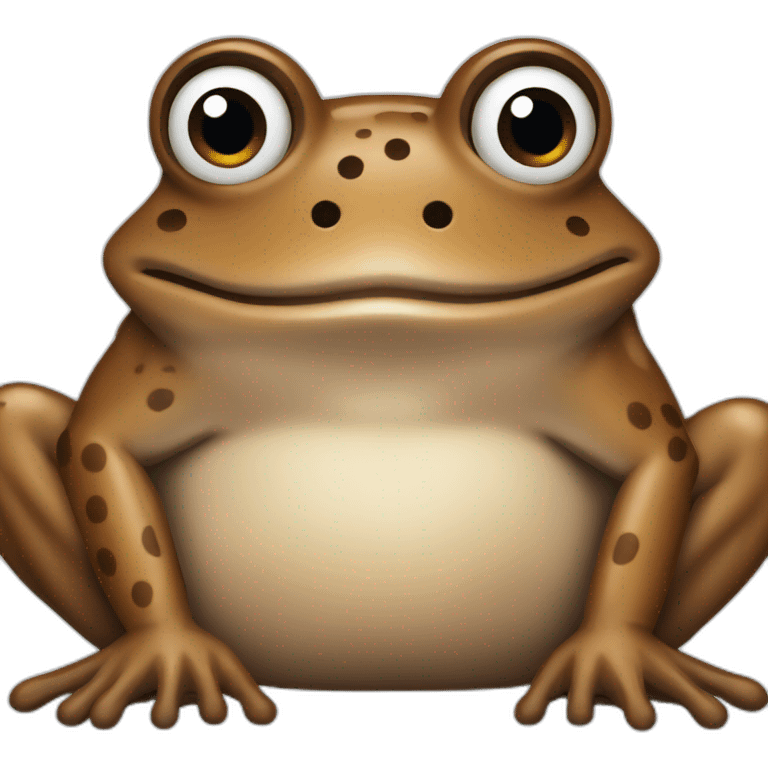 lazy brown frog emoji