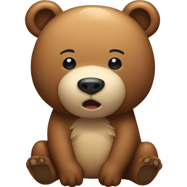 A bear pooping  emoji