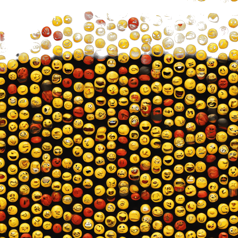 round emoji like a ninja- colors black, red, yellow like german flag emoji