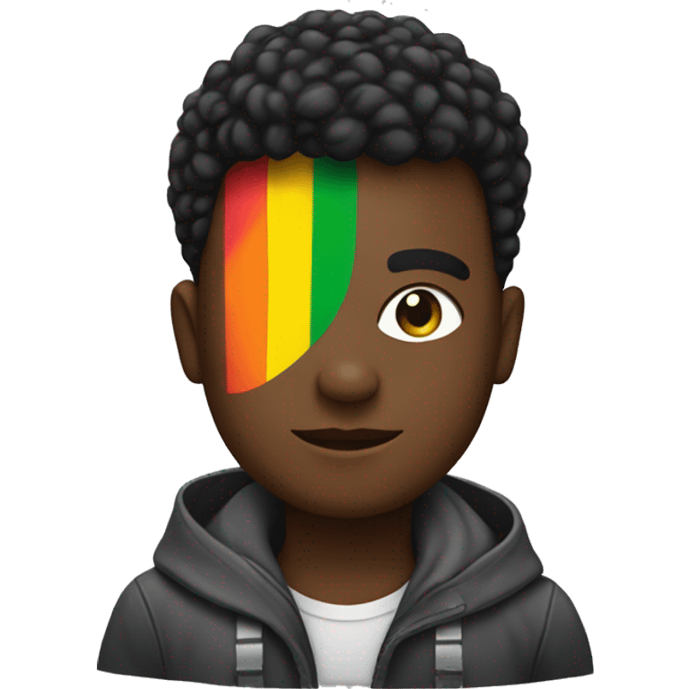 black person with gay flag emoji