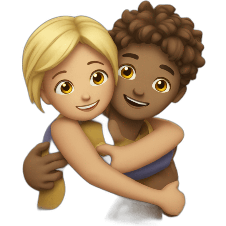 couple hug each other emoji