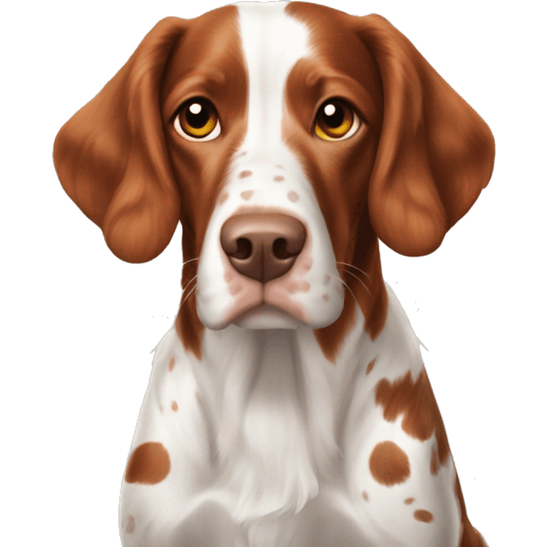 French Brittany spaniel with spots emoji