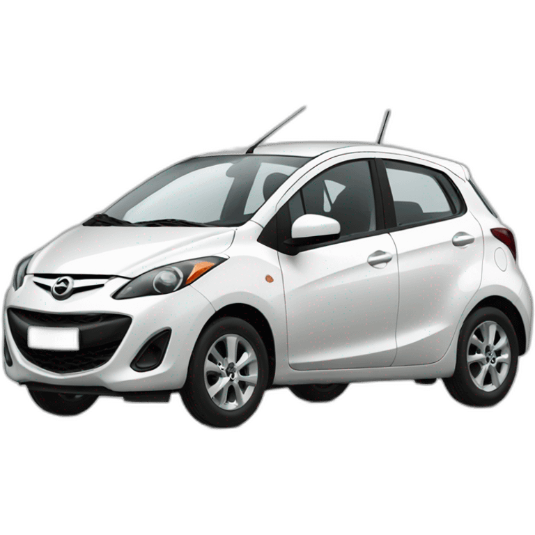 White mazda 2 hatchback emoji