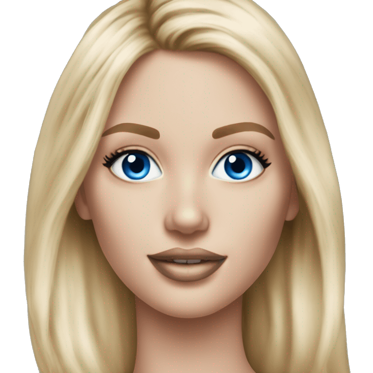 Realistic victoria secret model blonde blue eyes  emoji