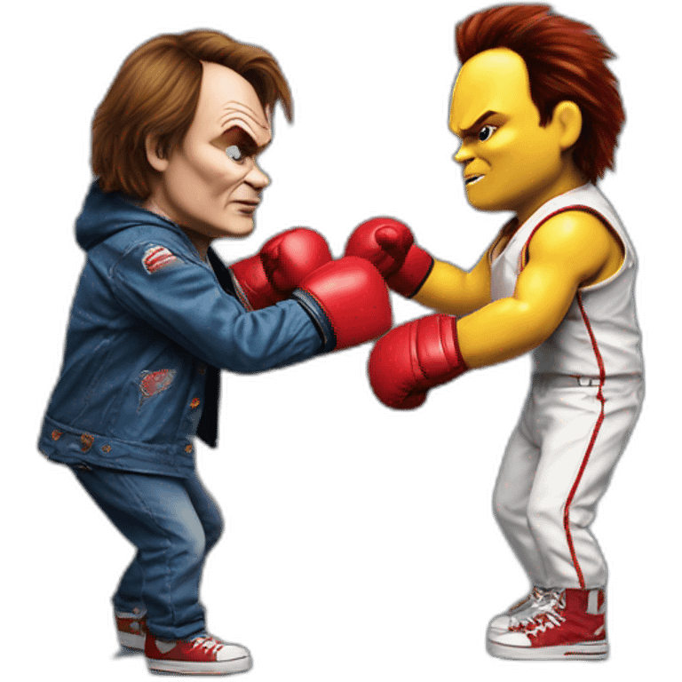 Chucky boxing with Quentin tarantino emoji