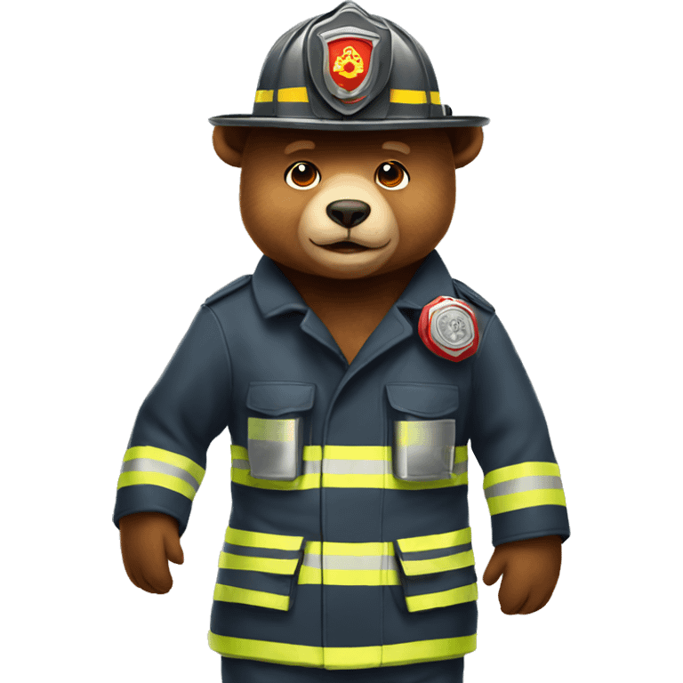 bear as firefighter emoji