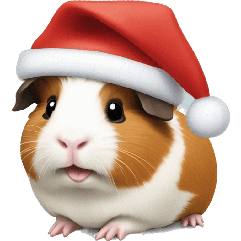 cute christmas guinea pig emoji