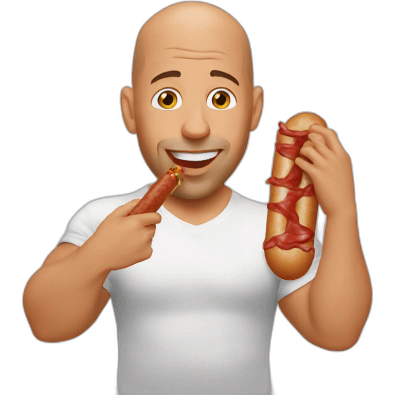 vin diesel eating sausage emoji