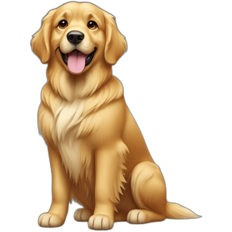 dog golden retriever full body emoji