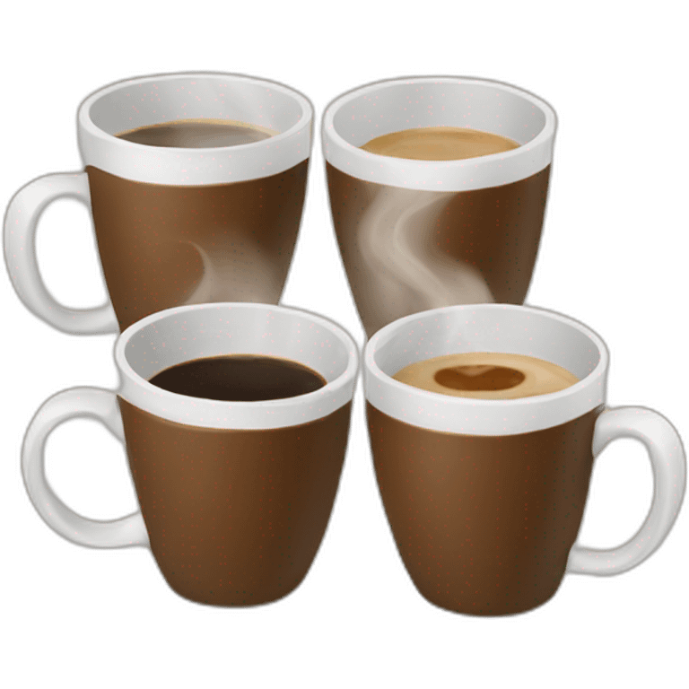 3 mugs of coffee emoji