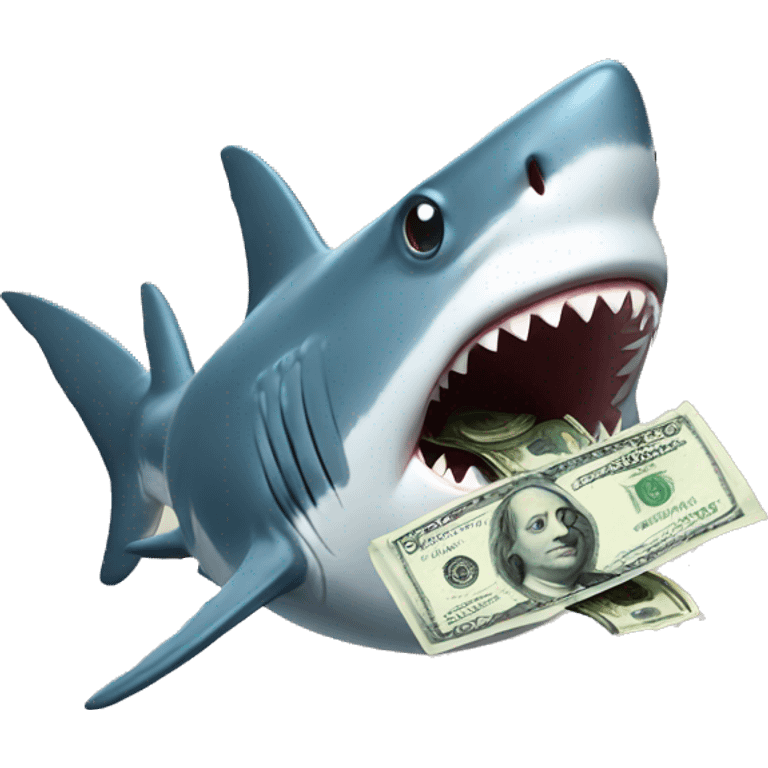 Shark with money emoji