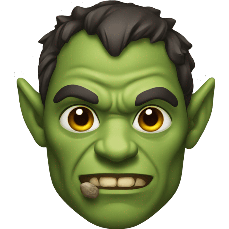 orc in a Halloween costume emoji