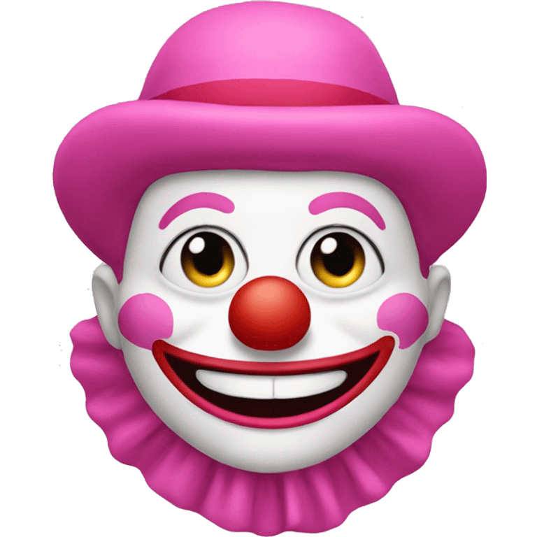 Pink clown emoji