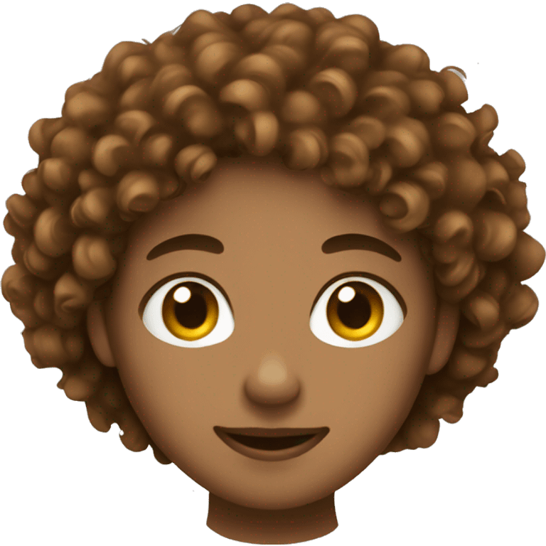 brown curly hair with freckles  emoji