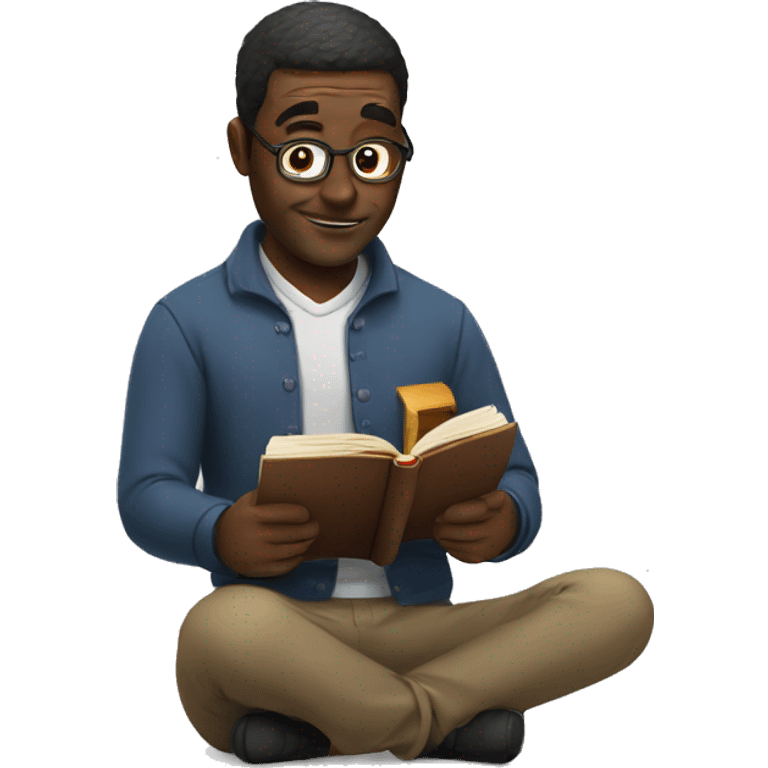 A man reading a book emoji