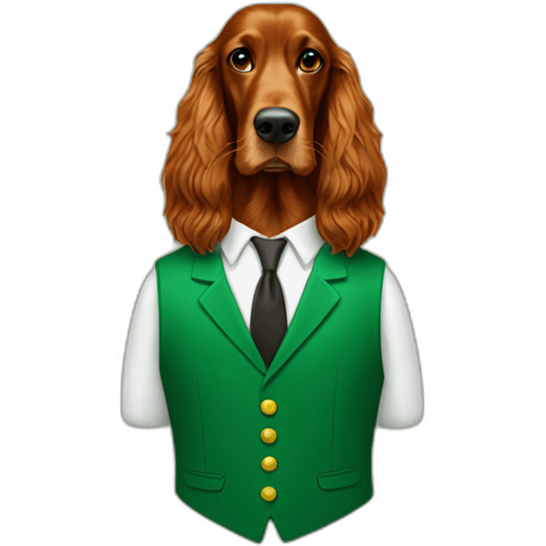 irish setter dressed like sales man emoji