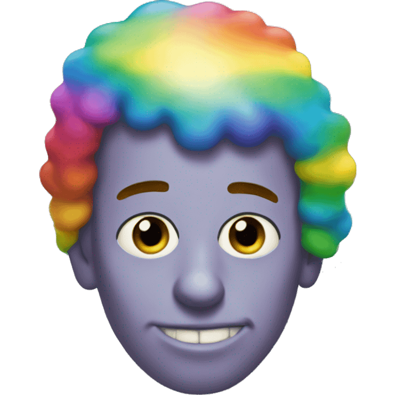 simpsons man with rainbow eyes and rainbow hair  emoji