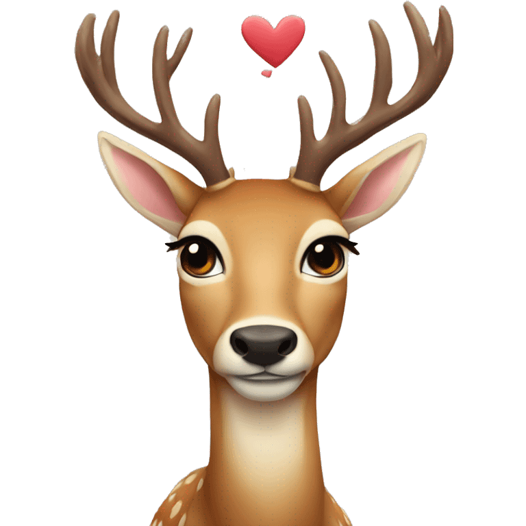 Deer in love emoji