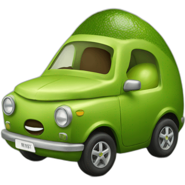 car shaped avocado emoji