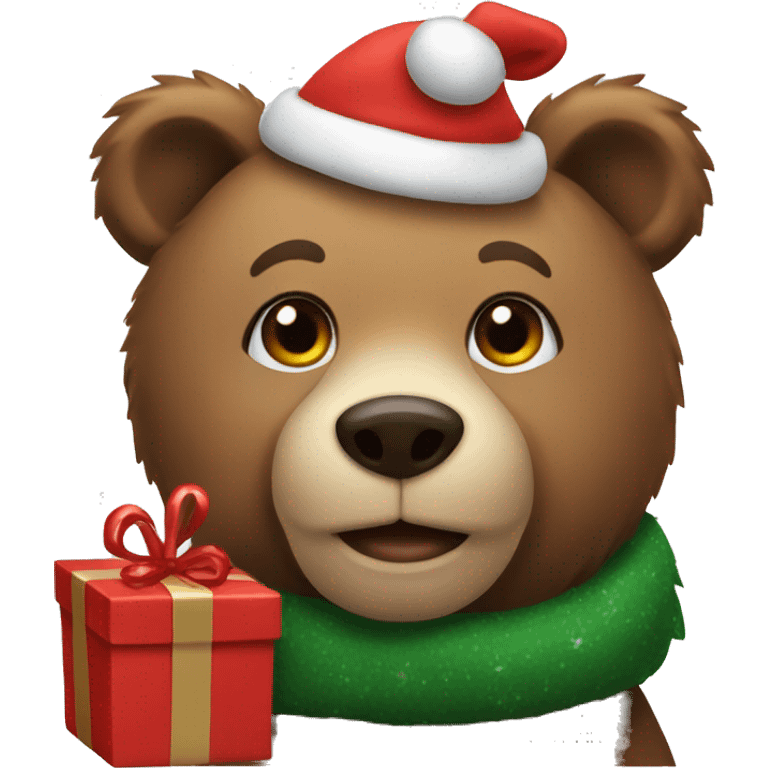 Christmas bear emoji