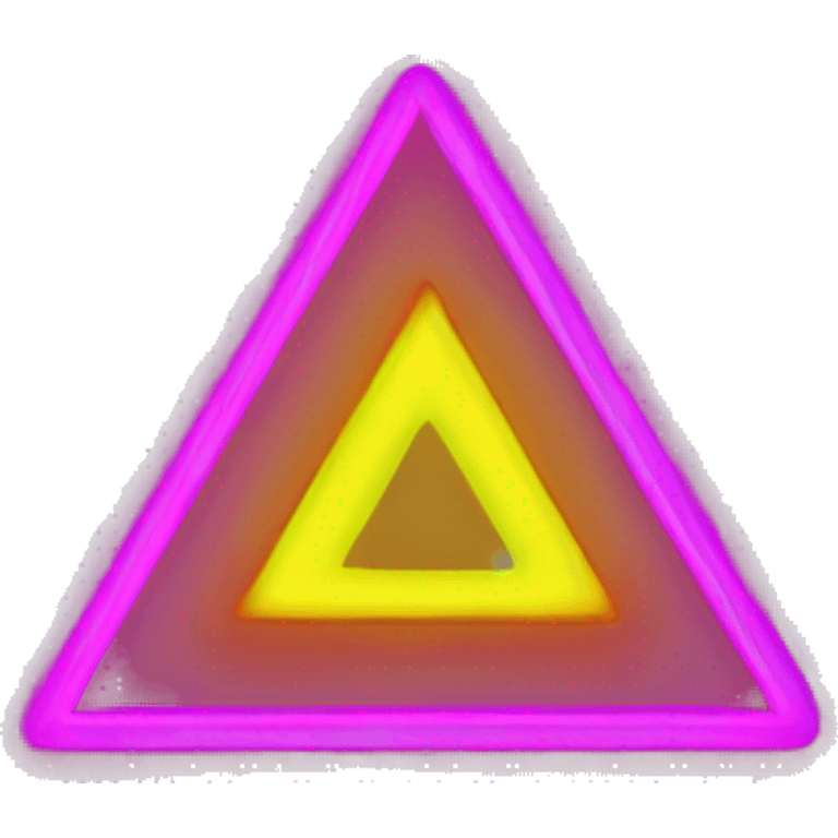 Triangle careful neon color with escamation inside emoji