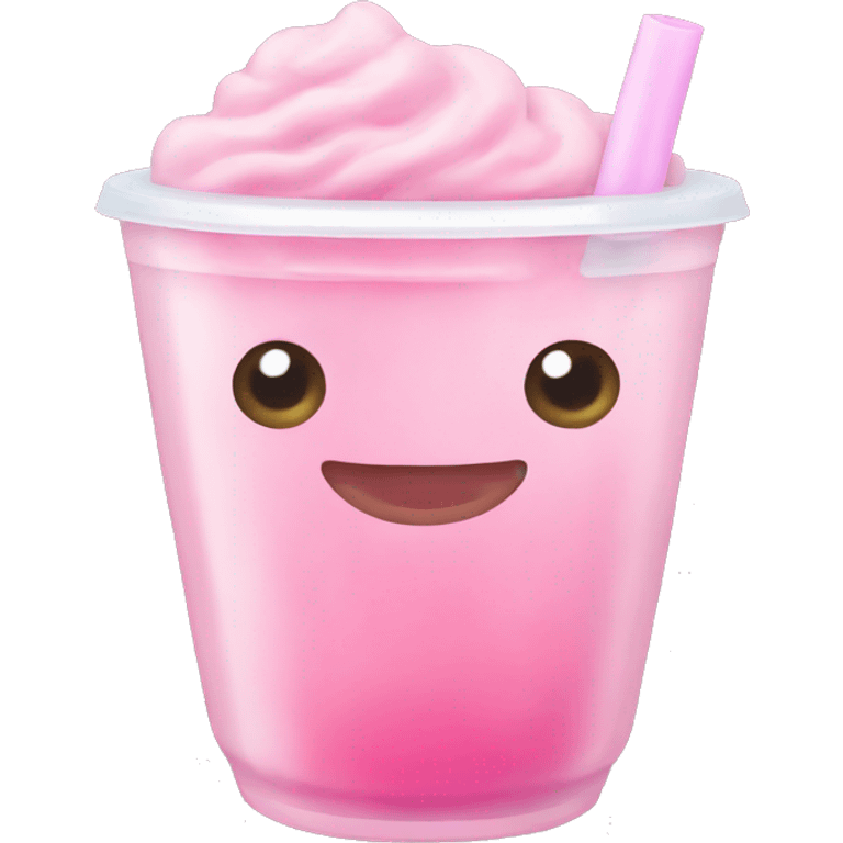 Pink bubbletea emoji