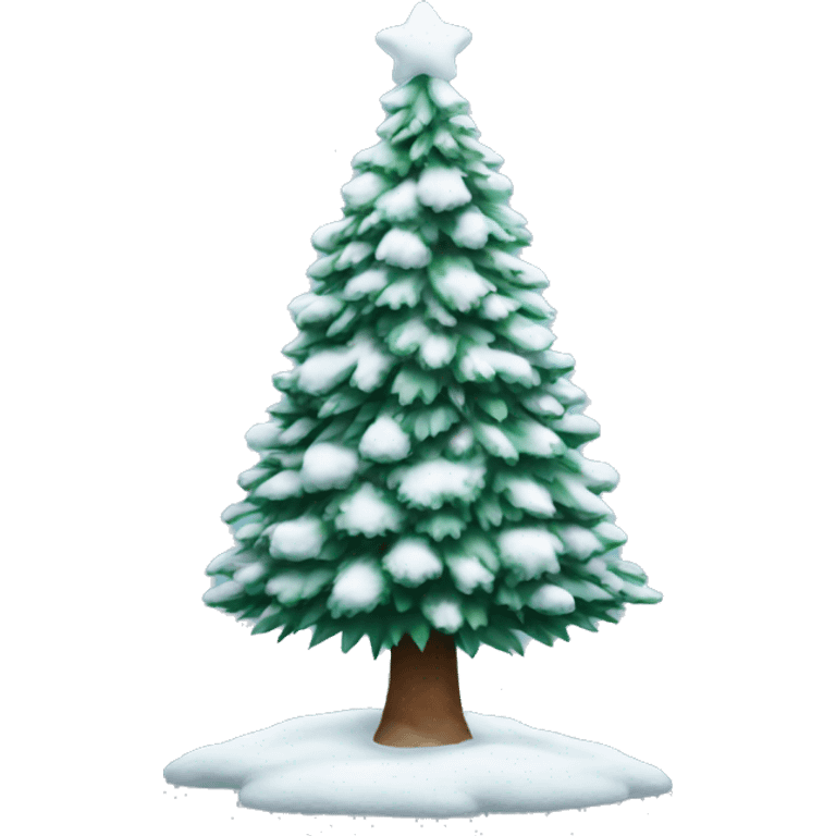 Snowy Christmas tree emoji