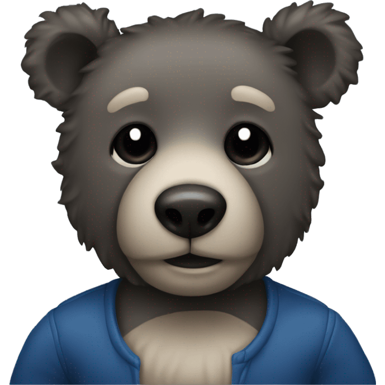 Dark blue teddy bear emoji