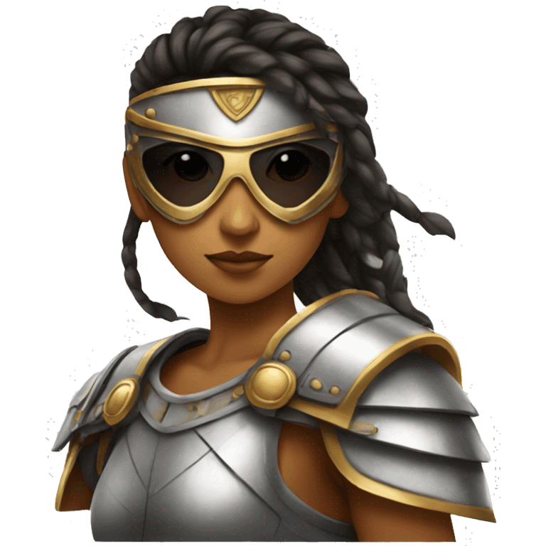 Girl gladiator with sunglasses  emoji