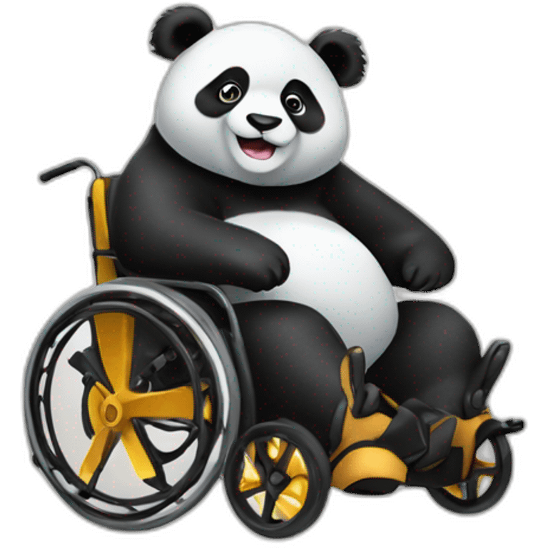 Panda en fauteuil roulant emoji