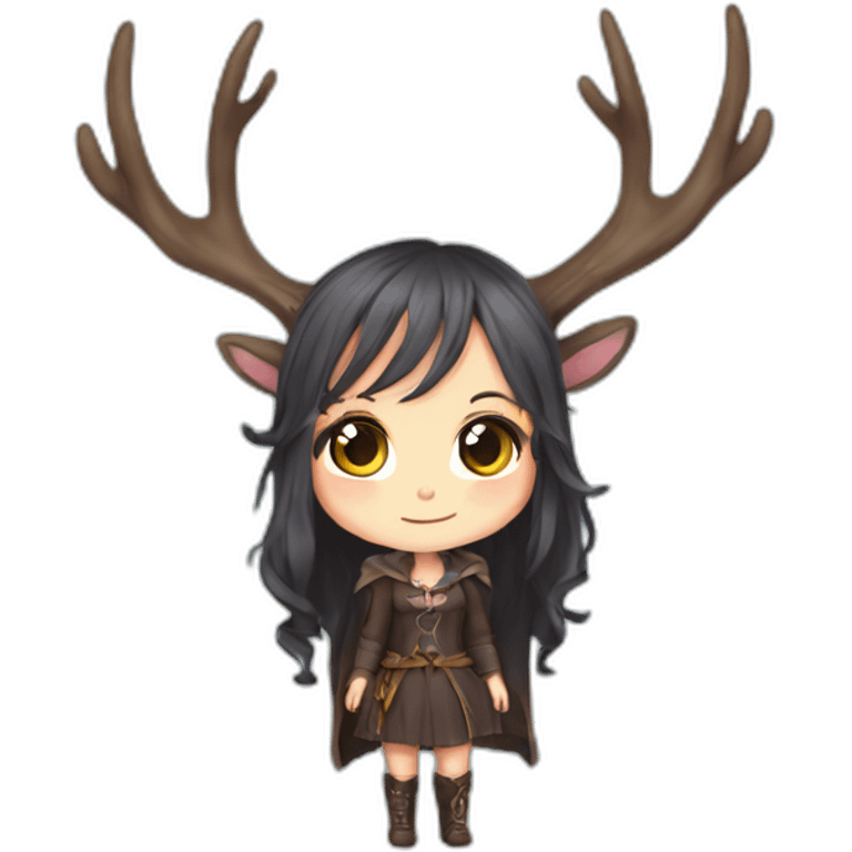 meo-chibi-deer-antlers-witch 👍🏻 emoji