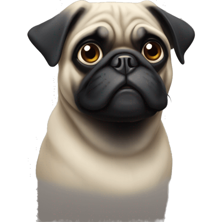 Black pug emoji