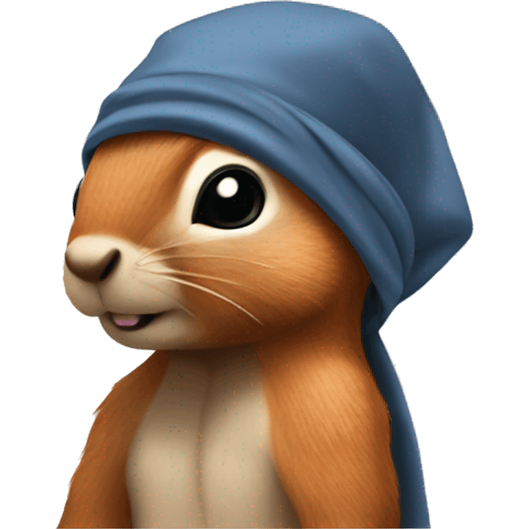 Squirrel wearing durag emoji