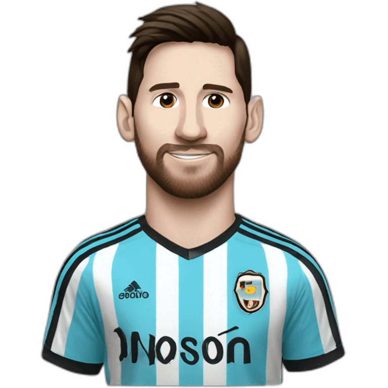 Messi with Belgrano Shirt emoji